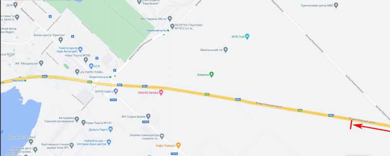 Суперсайт/Мегаборд, Киев, Бориспільське шосе, рух в напрямку ст. м. "Бориспільська"