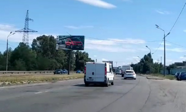 Led экран/Видеоборд, Киев, Богатирська 1А, (розподілювач), Автосалон Mitsubishi/Peugeot,  рух в напрямку Петрівки