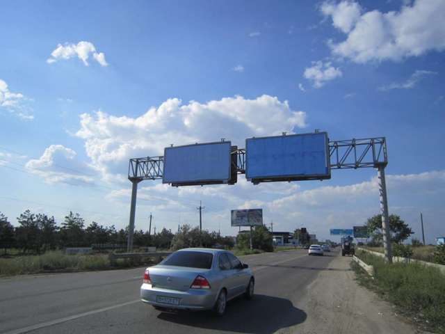 Арка/Реклама на мостах, Трассы, Н04 Одесса-Ильичевск км16+320м (Рыбпорт) (в місто права)