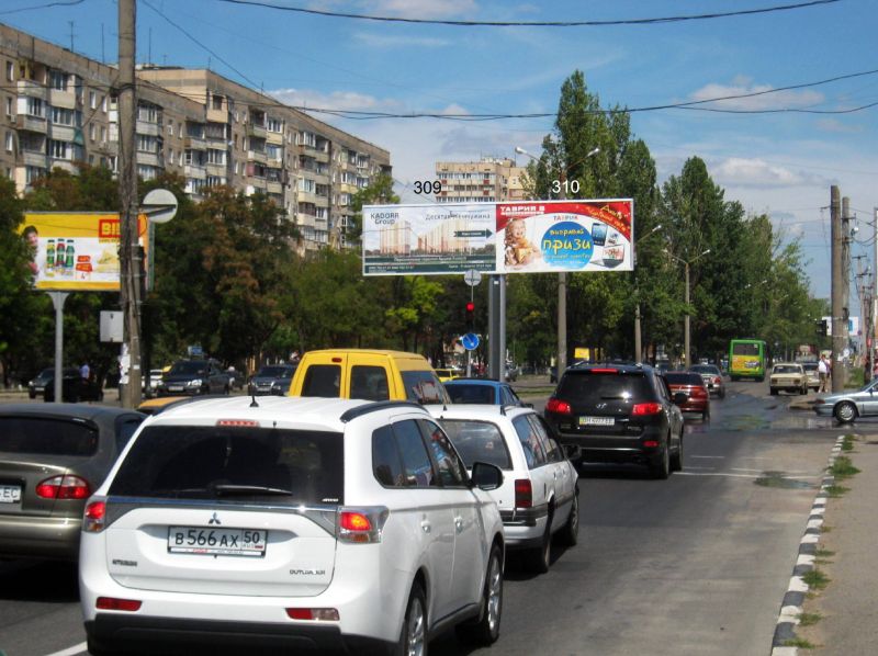 Билборд/Щит, Одесса, Днепропетровская дорога (С.Палия) - Марсельская, из города (справа)