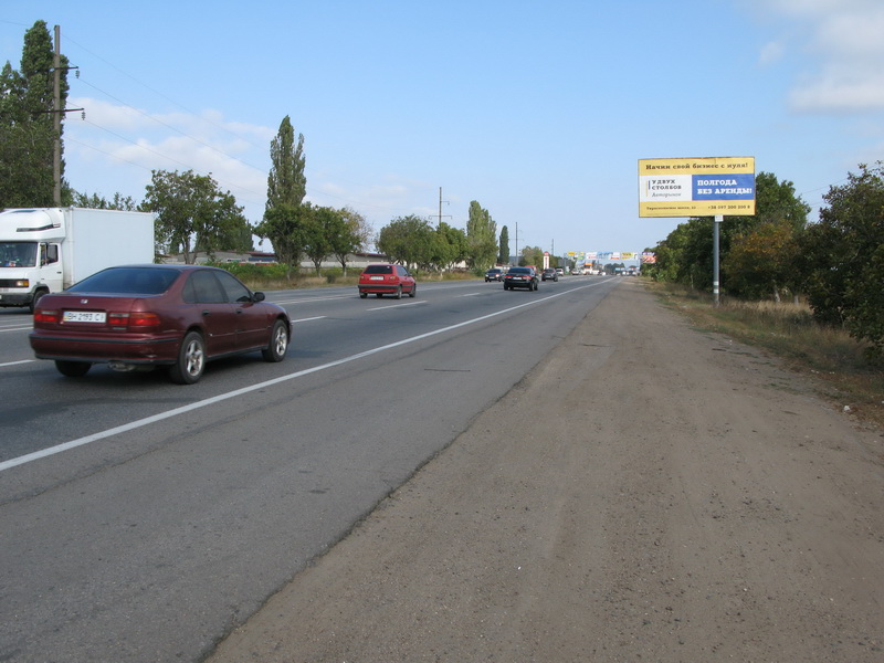 Білборд/Щит, Одеса, Об'їзна дорога (26+870км) навпроти АЗС ОККО, від Овідіопольськой дороги до розв'язки 2 Стовпи