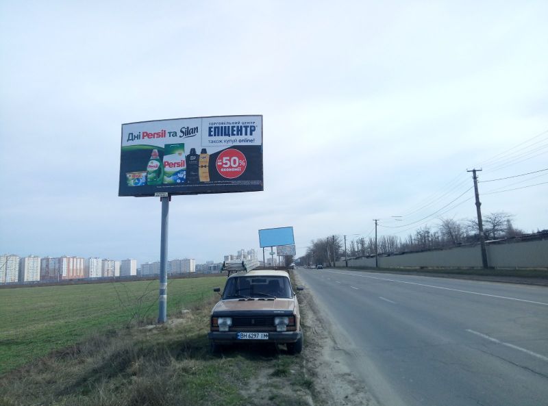 Билборд/Щит, Одесса, Глушко Ак. пр-т,  з боку Чорноморська к М.Жукова пр-ту (масив Таїрова)
