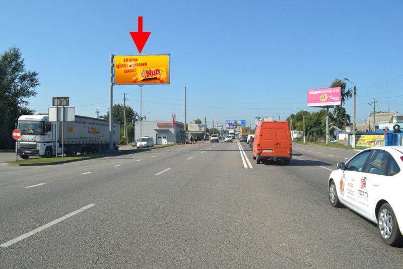Билборд/Щит, Трассы, Полтавський шлях-пост Поліції-біля АЗС "ОККО", з центру