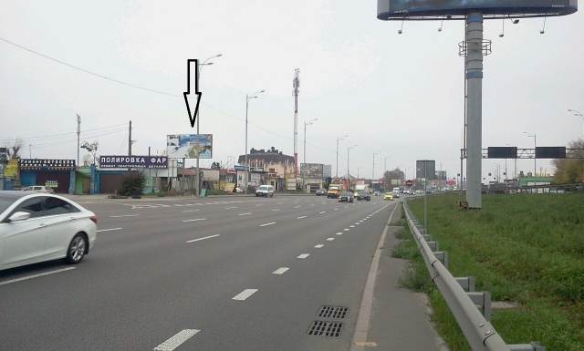 Білборд/Щит, Київ, Кольцевая дорога, перед АЗС Extra направление на пр-т Победы.