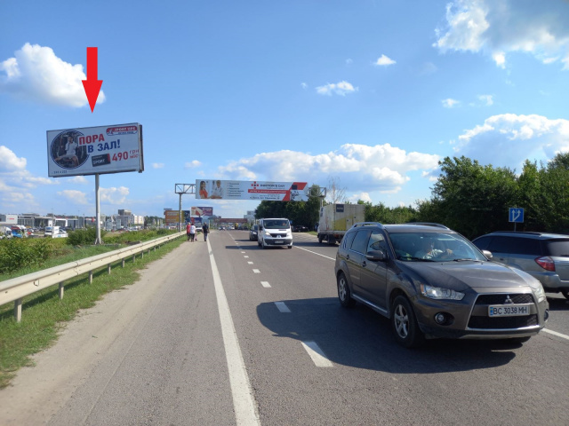 Билборд/Щит, Львов, Кільцева дорога, 150 м до в'їзду в автосалони "BMW", "HONDA", "Volkswagen & Seat" (Гіпермарткет "Епіцентр", Гіпермаркет "МЕТРО", АЗС "БРСМ-нафта"), в напрямку Городоцька вул.