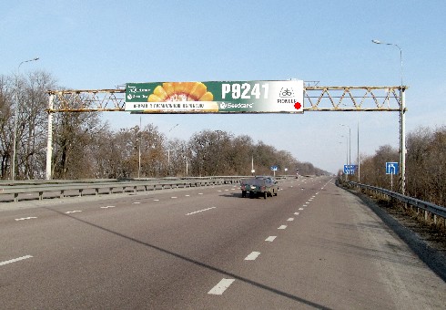 Арка/Реклама на мостах, Трассы, Траса M-03, Київ - Харків, 112,500