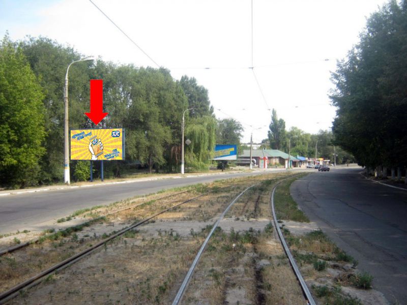 Билборд/Щит, Каменское/Днепродзержинск, дз58Б,вул. Бурхана (залізнична платформа), рух до центру