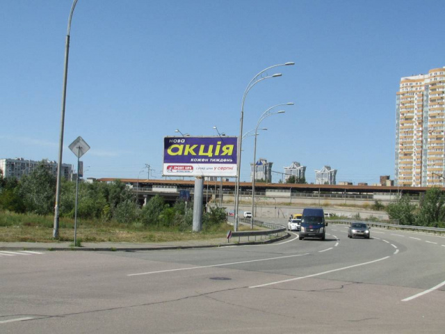 Билборд/Щит, Киев, Сортувальна / Канальна, рух до Дарницького шосе, ліворуч
