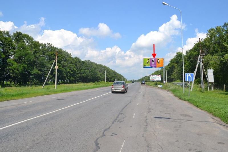 Білборд/Щит, Траси, Салтівське шосе-розв'язка з кільцевою-АЗС Rodnik -3-виїзд із міста у бік Ст. Салтова