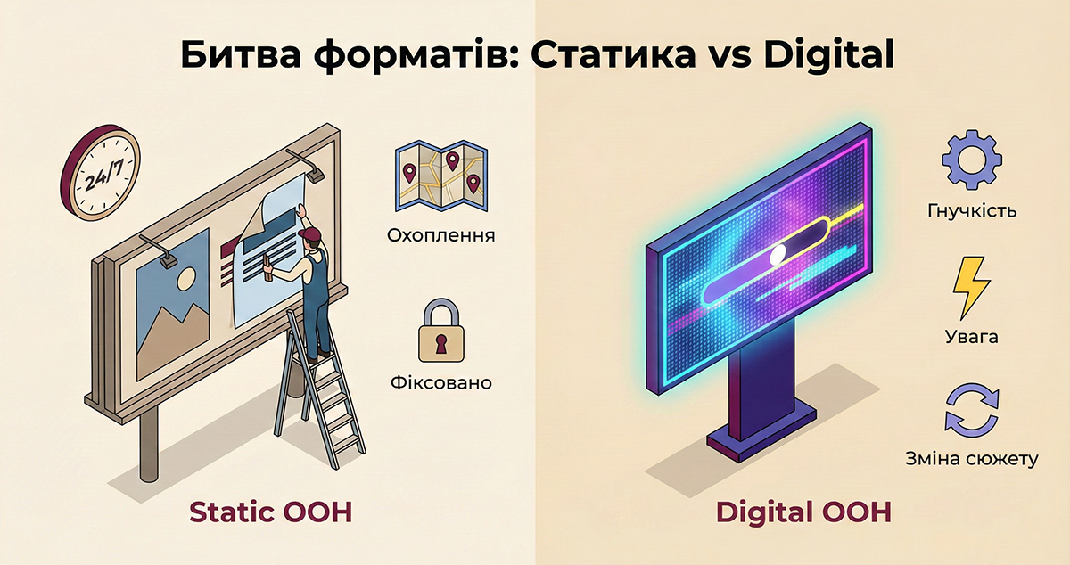 Static OOH vs. Dynamic OOH