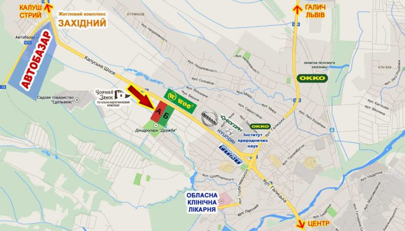 Билборд/Щит, Трассы, Калуське шосе (зупинка) навпроти WOG в'ізд в місто