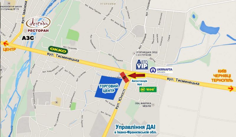 Билборд/Щит, Ивано-Франковск, Тисменецька-Юності перехрестя