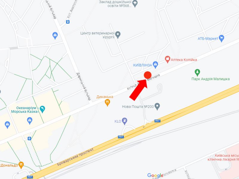 Білборд/Щит, Київ, Малишка вул., 15/1, супермаркет "Фора", в бік Братиславського пр.