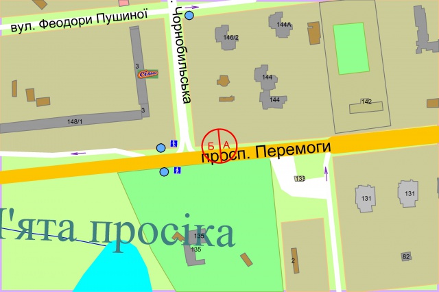 Led экран/Видеоборд, Киев, Берестейський (Перемоги) пр-т/Чорнобильська вул., рух із Киева