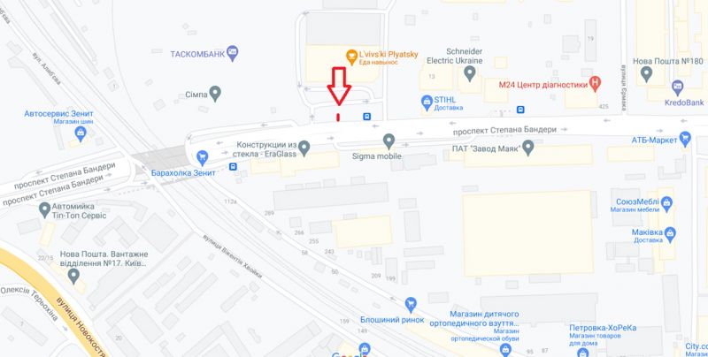 Билборд/Щит, Киев, просп. Степана Бандери, 11А