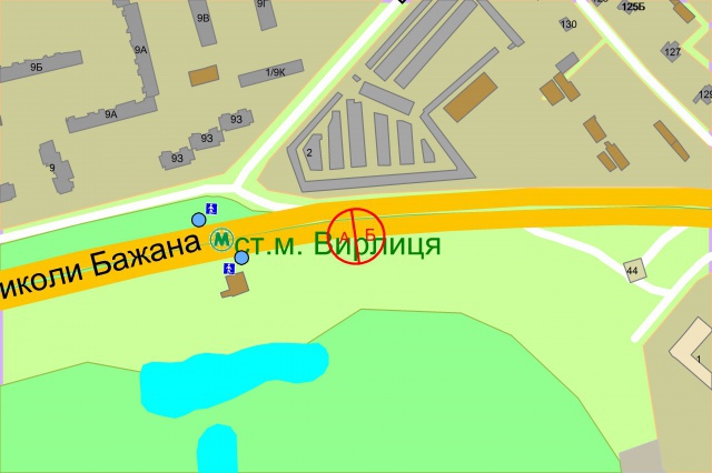 Беклайт, Киев, Бажана Миколи проспект, М"Вирлиця" , рух в напрямку Києва, ліворуч
