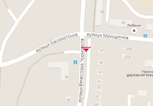 Билборд/Щит, Ровно, Чорновола Вячеслава вул., 57 - Мірющенка вул.