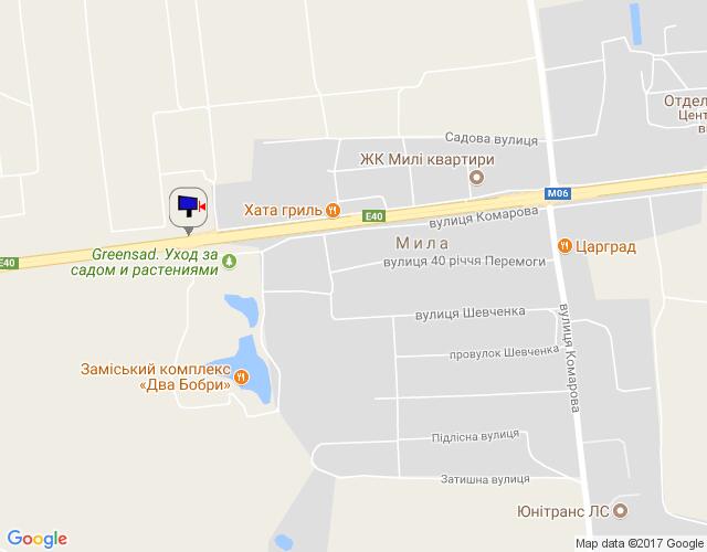 Билборд/Щит, Трассы, с. Мила, траса М-06 "Київ-Чоп" (Житомир), км 26+700 право, за 650м перед АЗС GLUSCO, навпроти ресторану "Два бобра"