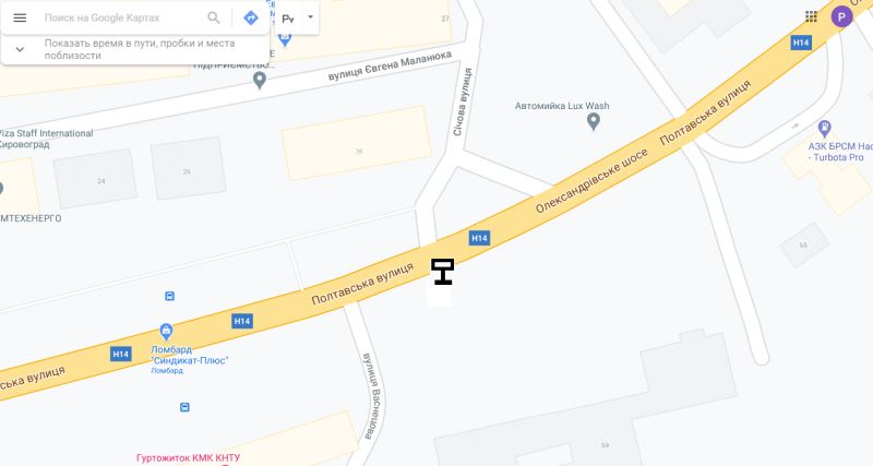 Билборд/Щит, Кропивницкий, вул.Полтавська, Б
