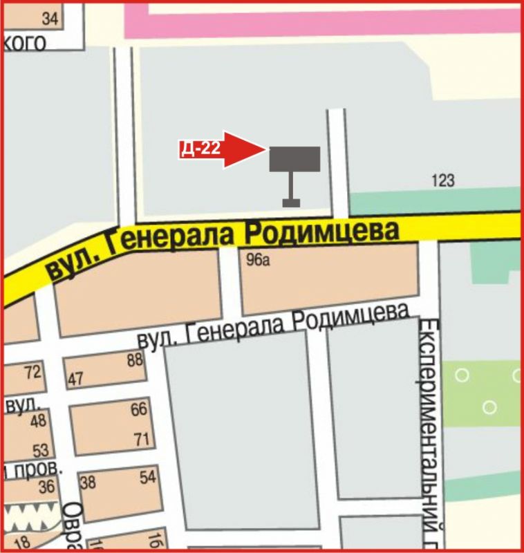 Билборд/Щит, Кропивницкий, вул.Родимцева, 100, Б