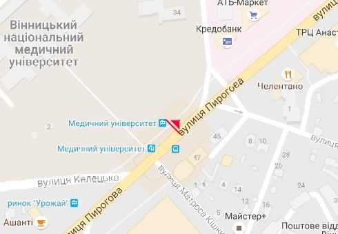 Скролл/Ситиборд, Винница, Пирогова вул., 56