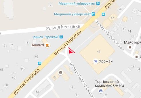 Скролл/Ситиборд, Винница, Пирогова вул., 49 - Скалецького вул.