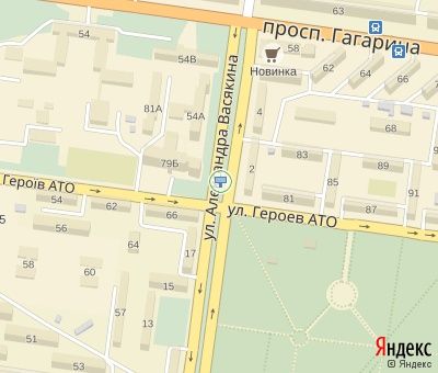 Билборд/Щит, Кривой Рог, Васякина вул., 2 - Героїв АТО вул., 79-б, до Соборности вул.