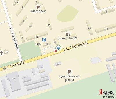 Билборд/Щит, Кривой Рог, Горняків вул., 38, мкр. Інгулець (автовокзал, ринок), перед поворотом