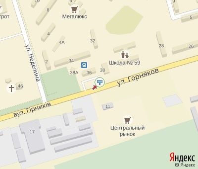 Билборд/Щит, Кривой Рог, Горняків вул., 38, мкр. Інгулець (автовокзал, ринок), за поворотом