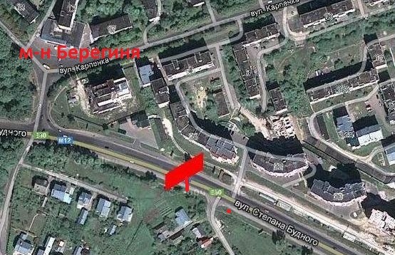 Білборд/Щит, Тернопіль, вул. С. Будного - на спуску до перехрестя ринок-с.Петрики зправа