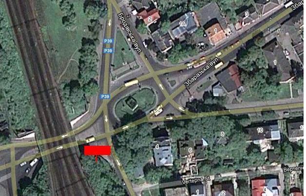 Білборд/Щит, Тернопіль, вул. Вояків Дивізіі Галичина на підйомі (зправ)