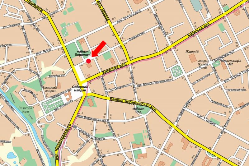 Ситилайт, Житомир, Перемоги пл., 3, біля магазину "Космо", універмагу "Молодіжна мода"
