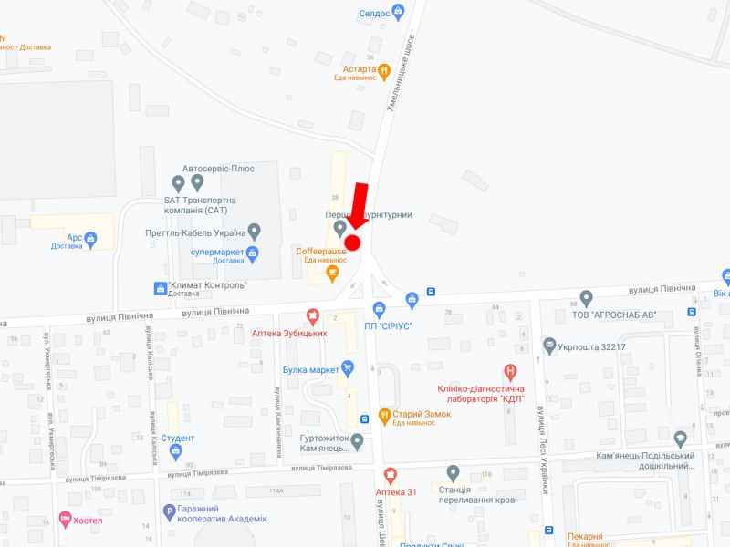 Билборд/Щит, Каменец-Подольский, Хмельницьке шосе / Північна вул.