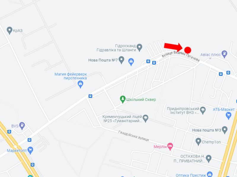 Билборд/Щит, Кременчуг, Пугачова вул., біля автосалону "Автотехспорт"