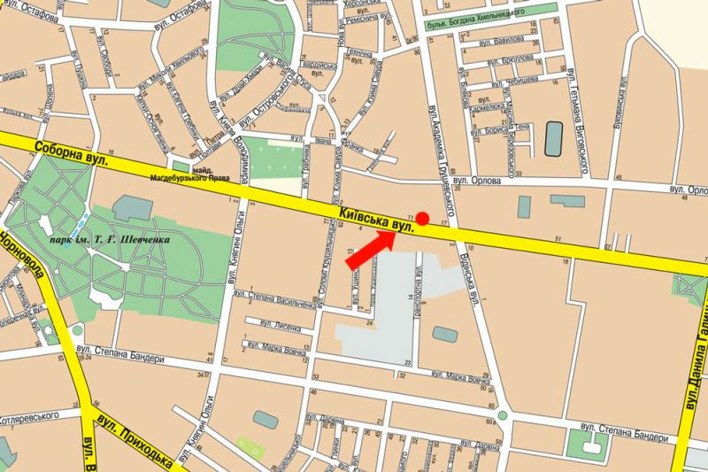 Сітілайт, Рівне, Київська вул., 6, біля Ощадбанку