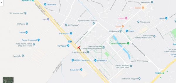 Білборд/Щит, Київ, Кільцева дорога / вул. Дмитра Луценка, напроти ТЦ "Аракс", "Фокстрот" - в напр. пр. Берестейський