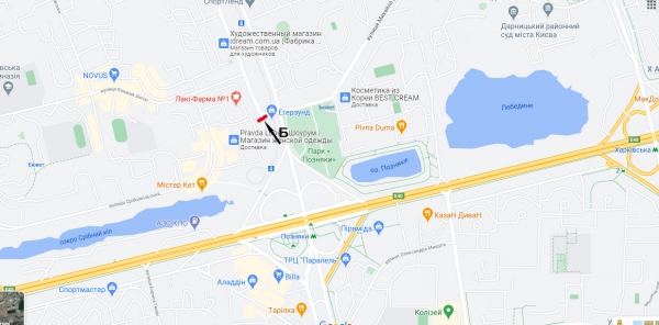 Билборд/Щит, Киев, просп. Петра Григоренка, / вул. Княжий затон