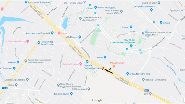 Білборд/Щит, Київ, вул. В.Кільцева - автоцентр "VOLVO"/ NOVUS / МакДоналдс - в напр. пр. Берестейський