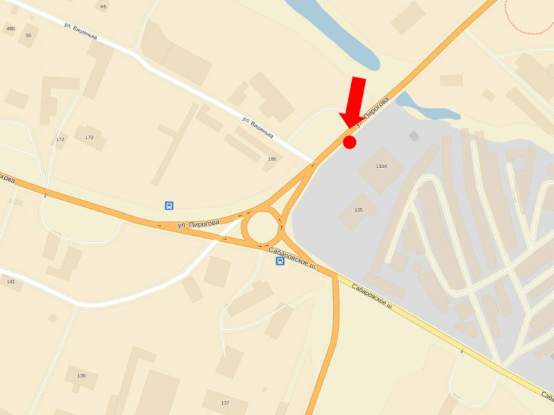 Билборд/Щит, Винница, Пирогова вул., 133, біля авторинку "Сатурн", з центру