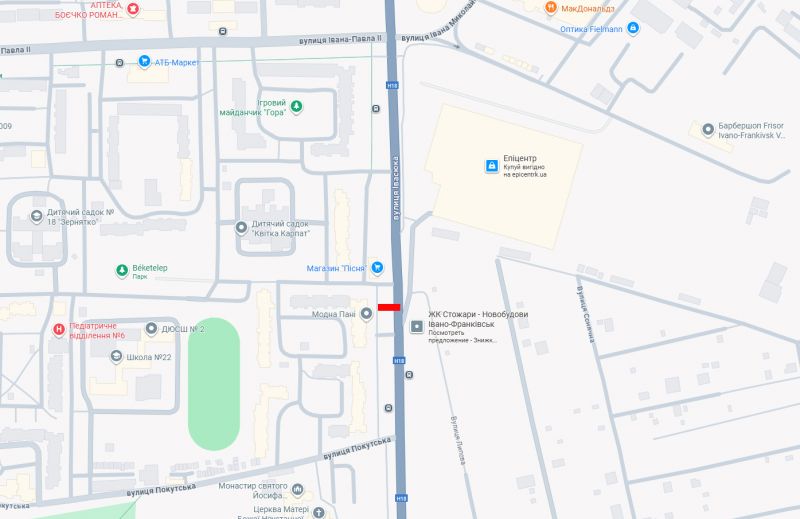 Билборд/Щит, Ивано-Франковск, Івасюка ,34 ( навпроти Епіцентру)