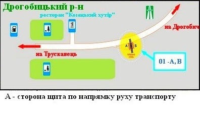 Билборд/Щит, Трассы, маршрут на Дрогобыч