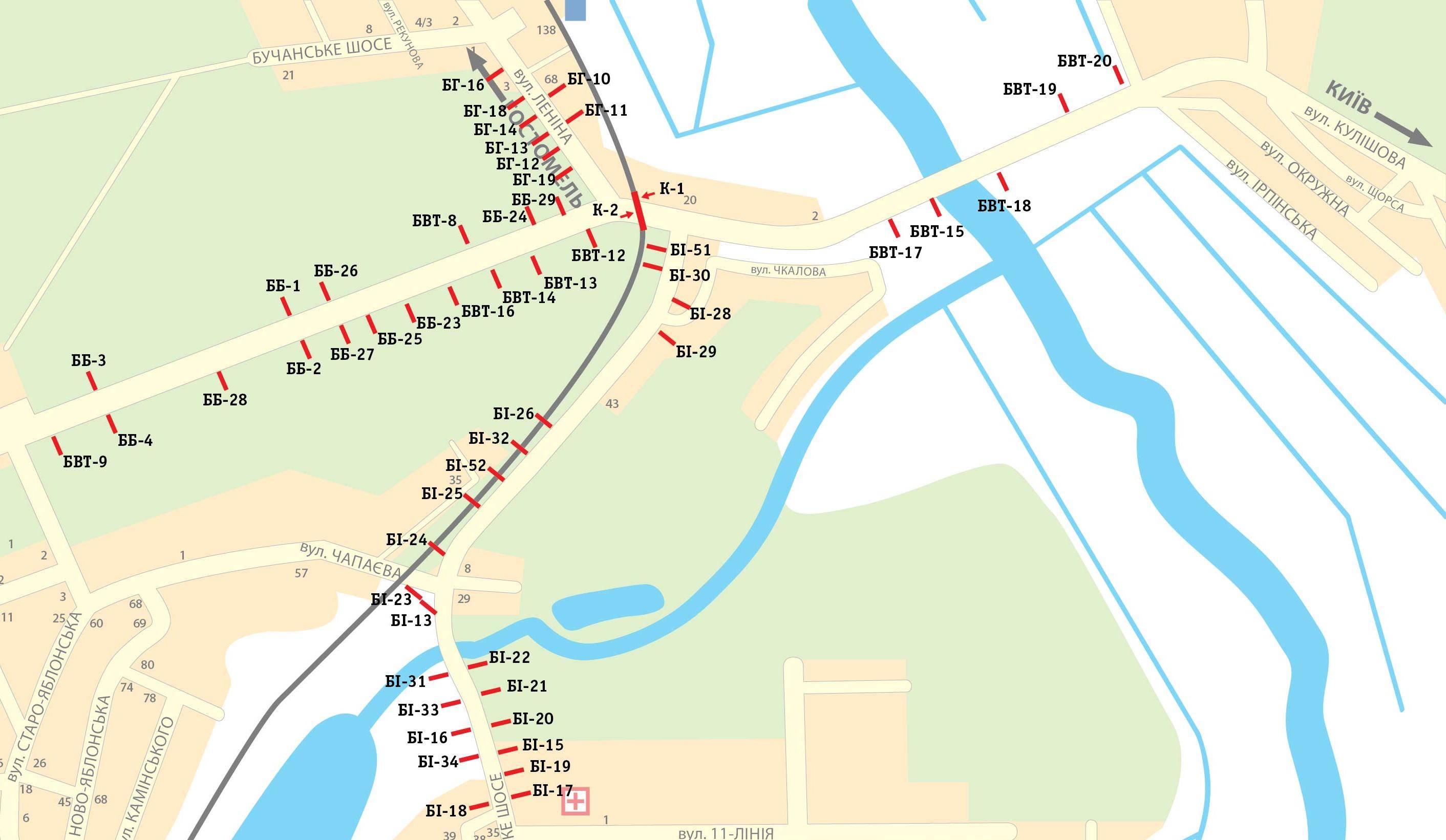 Билборд/Щит, Ирпень, вул. Чкалова (в напрямку Варшавської траси)