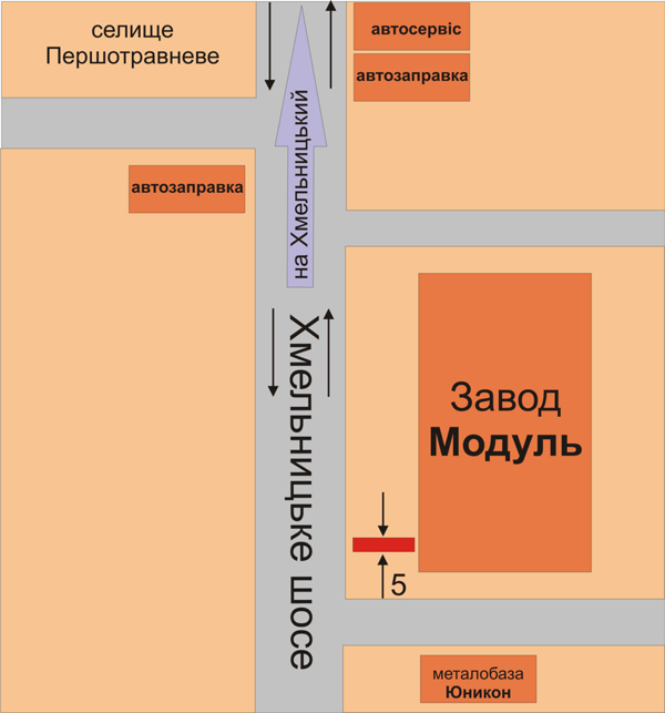 Билборд/Щит, Каменец-Подольский, Хмельницьке шосе перед цехом з-д Модуль