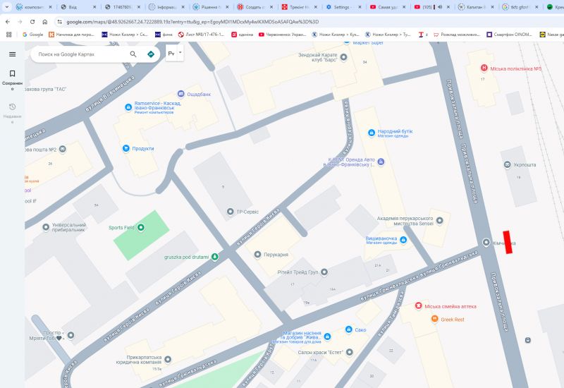 Билборд/Щит, Ивано-Франковск, Привокзальна зліва від вокзалу ( лівий)