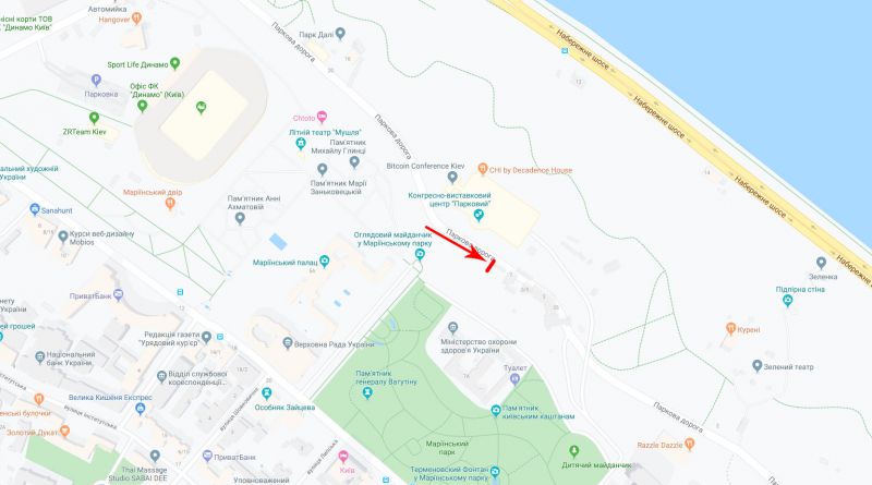 Ситилайт, Киев, Паркова дорога 3/5, навпроти КВЦ "Парковий", рух в напрямку Дніпровського спуску
