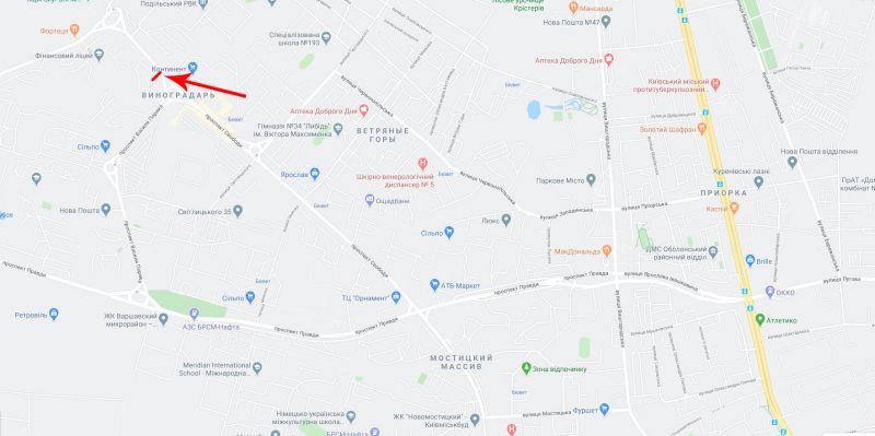 Билборд/Щит, Киев, Свободи пр-т 17, від Правди пр-т, з центру