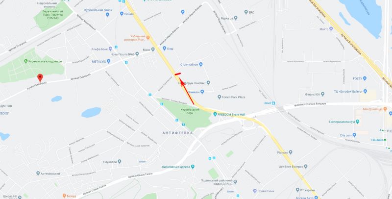 Билборд/Щит, Киев, Скляренко вул., світлофор,на перехресті з Куренівської вул., з центру