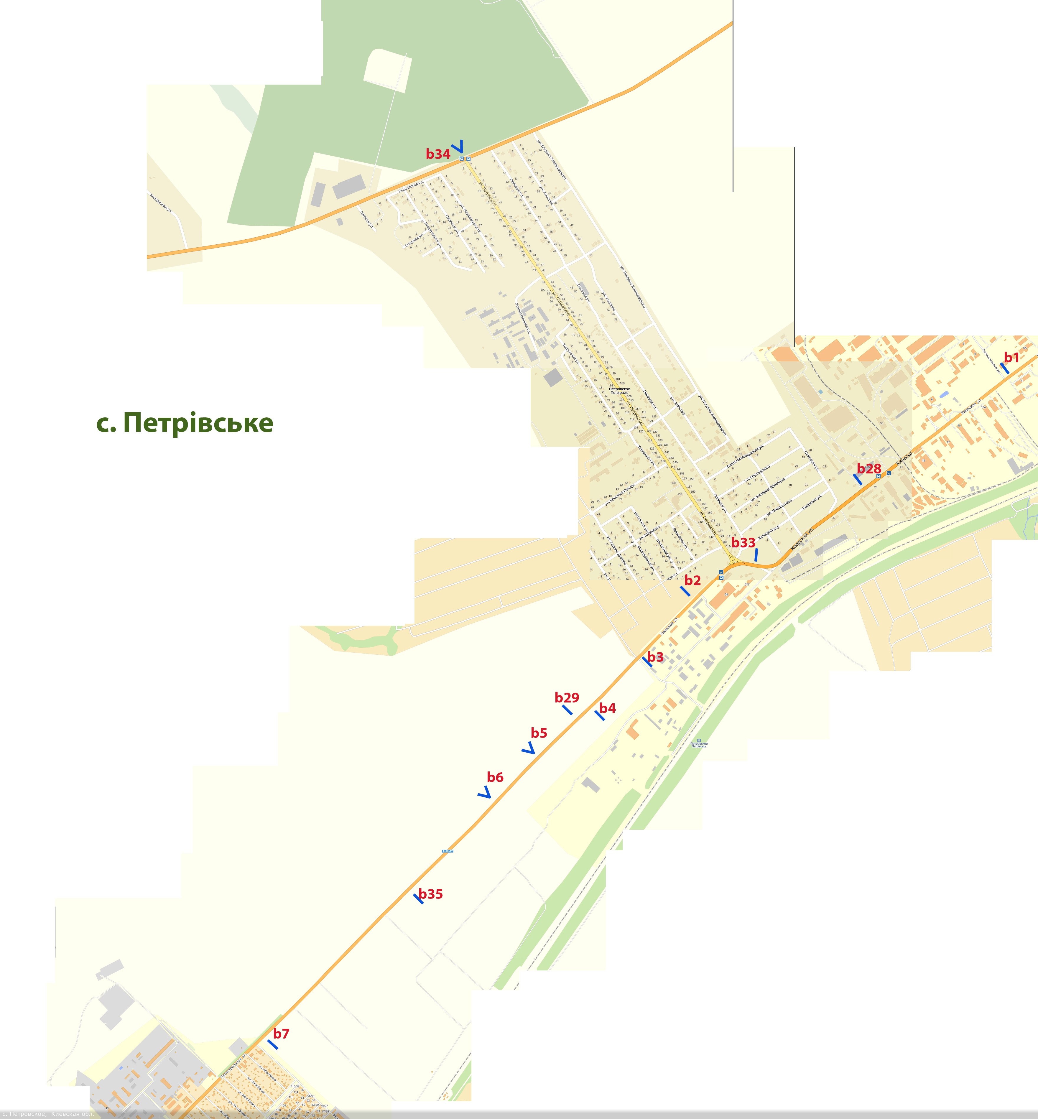 Билборд/Щит, Боярка, м.Боряка, вул. Магістральна,22_ комплекс "Міка"