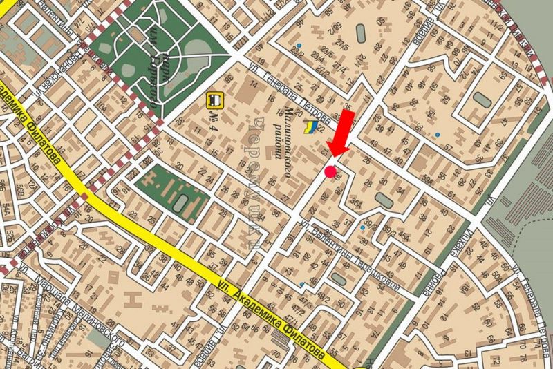 Билборд/Щит, Одесса, Гайдара вул., 30 / Петрова вул., біля супермаркету "Єва", в бік Філатова вул.