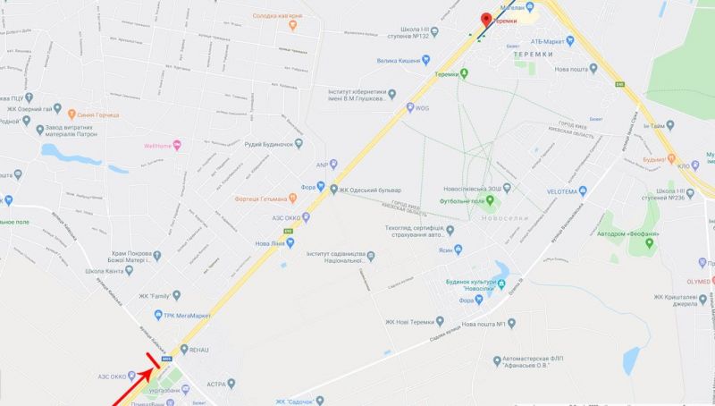 Суперсайт/Мегаборд, Траси, В'їзд до Києва, з боку Одеси, біля н.п.Чабани